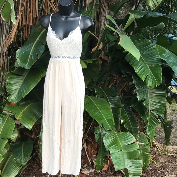 Gauze lace and crochet jumpsuit - Picture 1 of 9